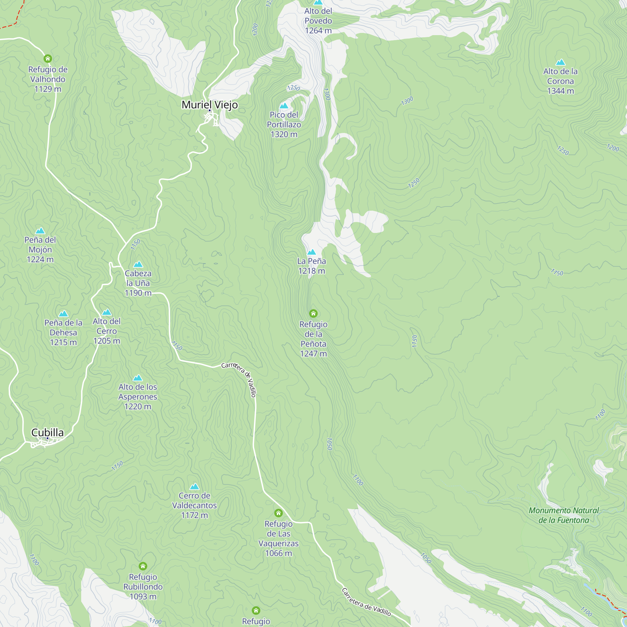 Refugio de la Peñota map