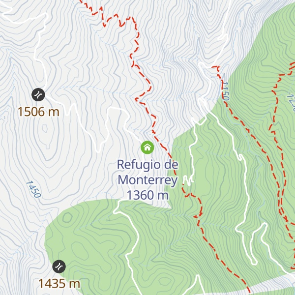 Map of Refugio de Monterrey