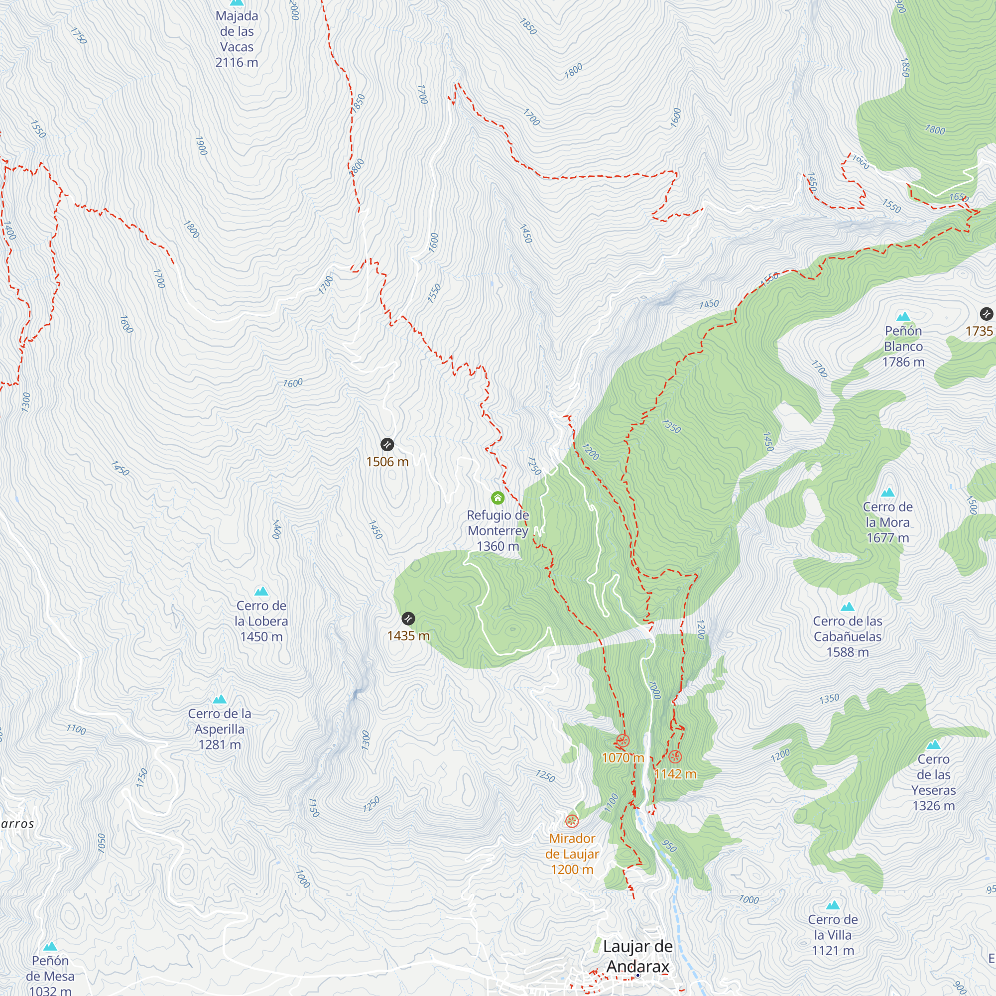 Refugio de Monterrey map