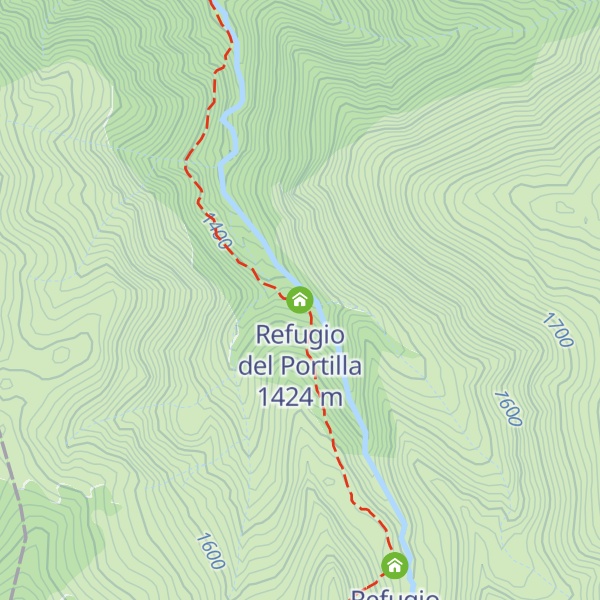 Map of Refugio del Portilla