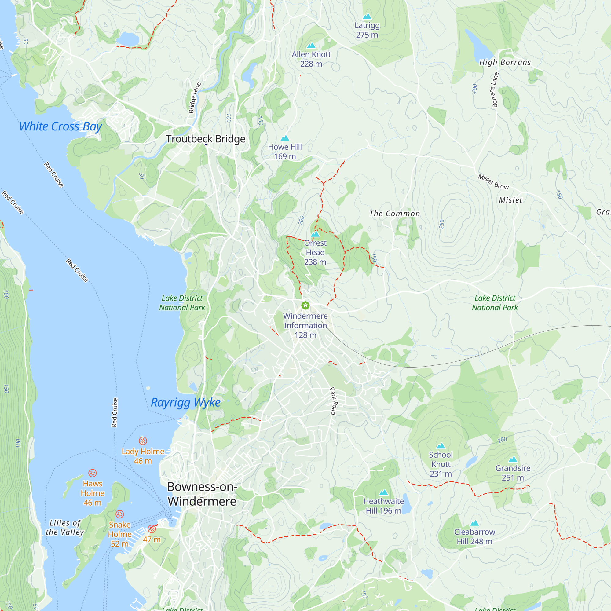 Windermere Information map