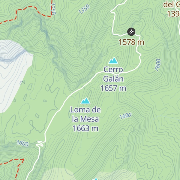 Map of Refugio Poyos de la Mesa