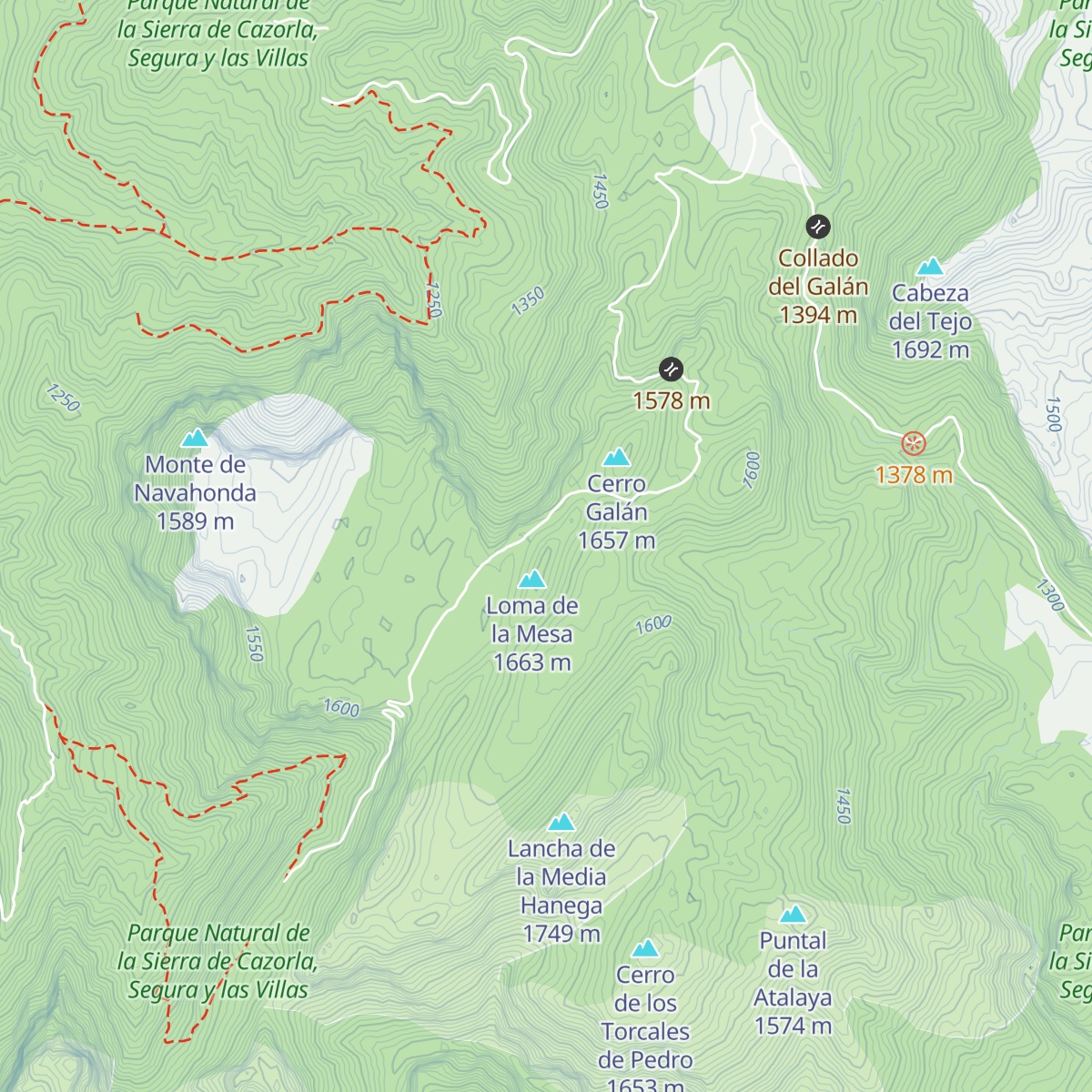 Refugio Poyos de la Mesa map