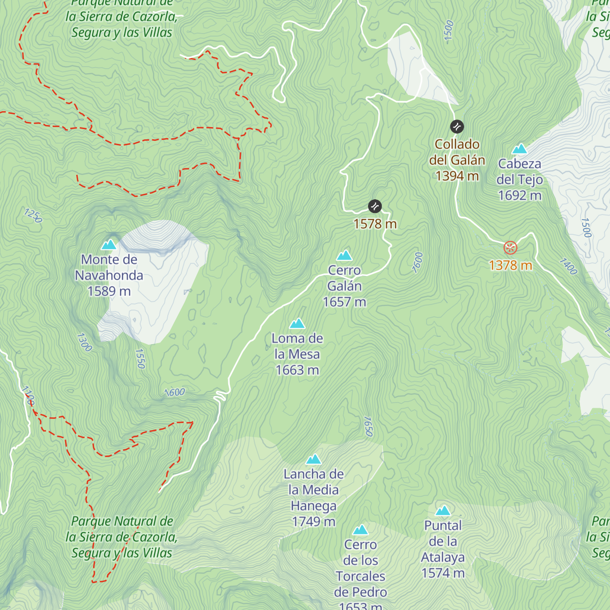 Refugio Poyos de la Mesa map