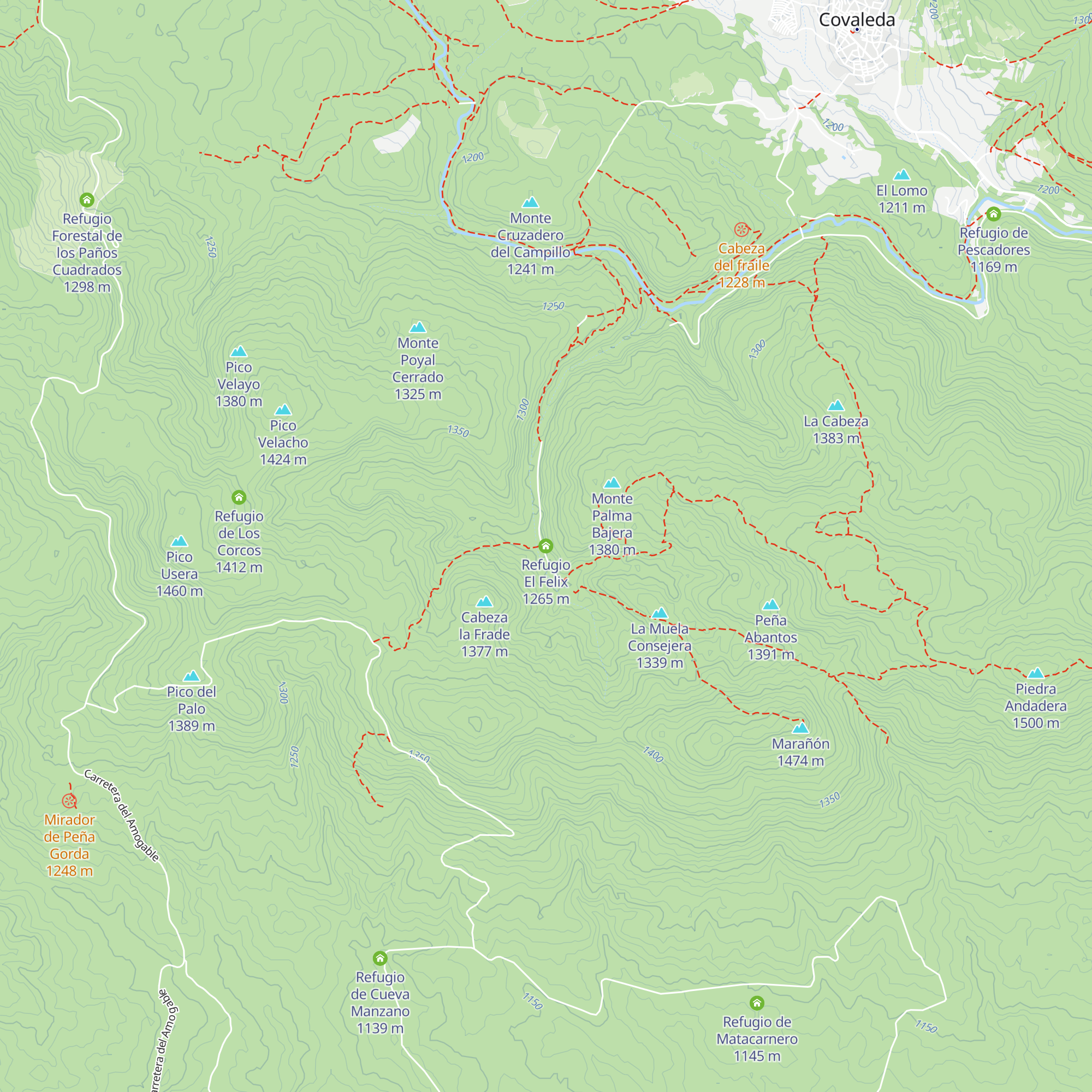 Refugio El Felix map