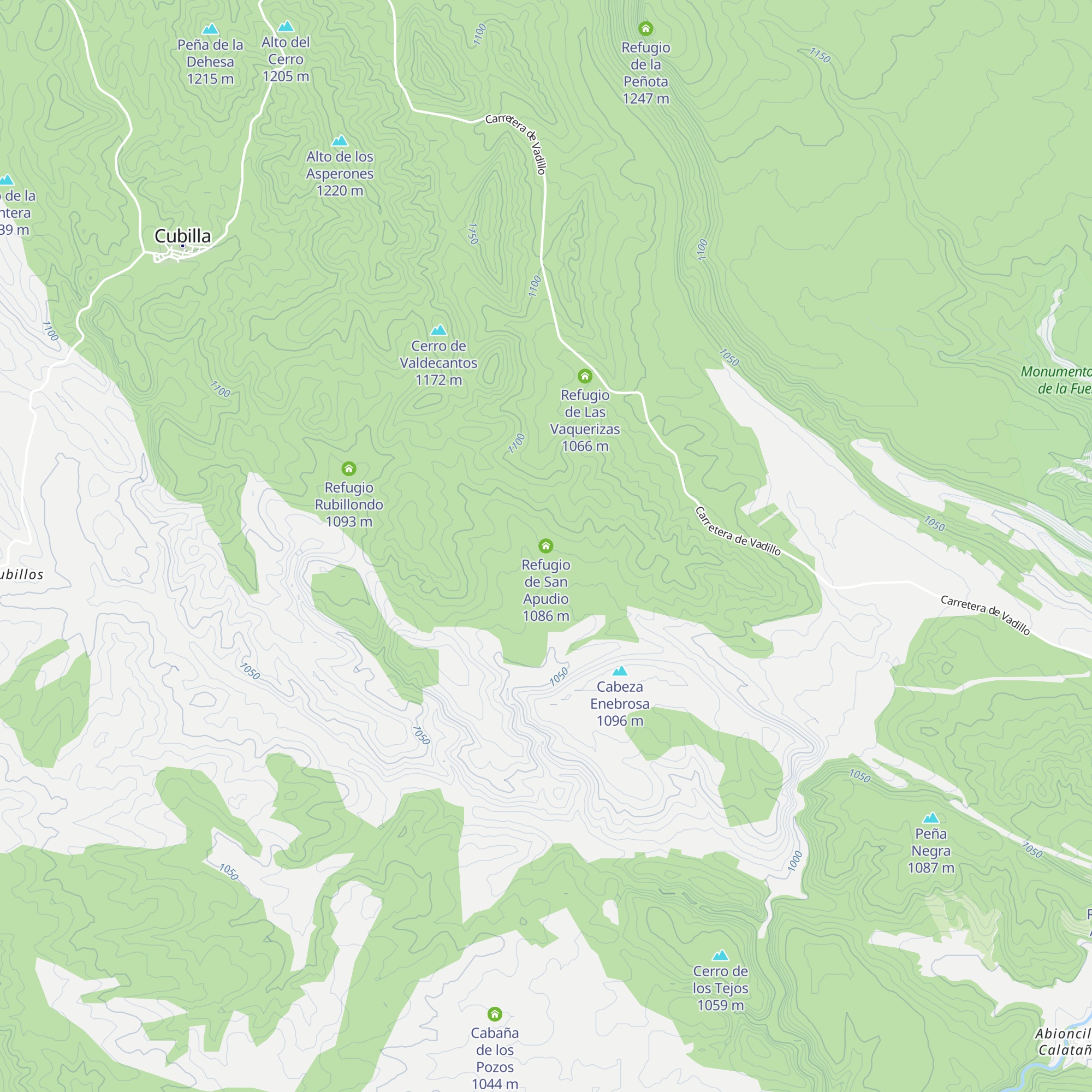 Refugio de San Apudio map
