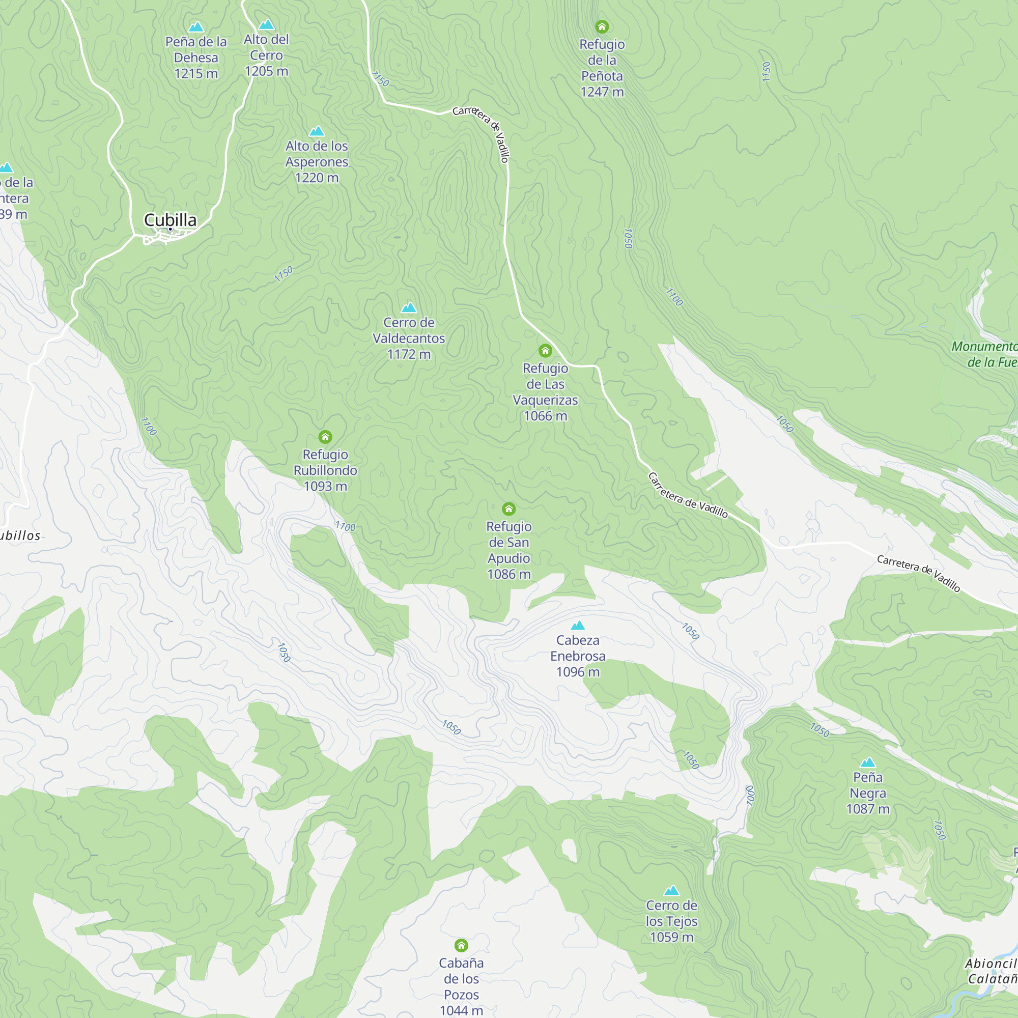 Refugio de San Apudio map