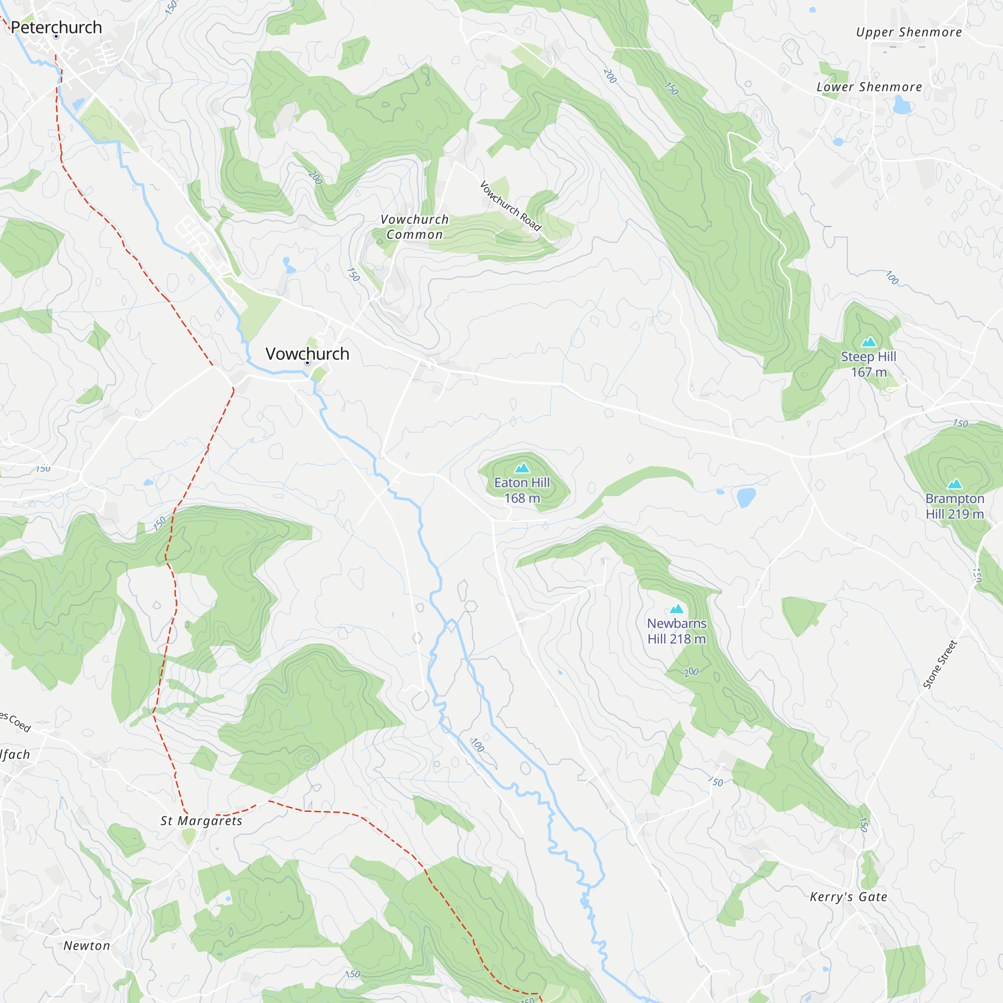 The Hideaways map