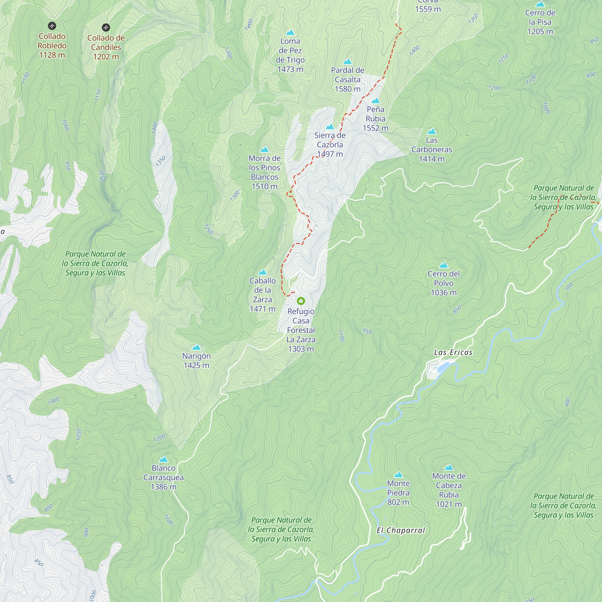Refugio Casa Forestal La Zarza map