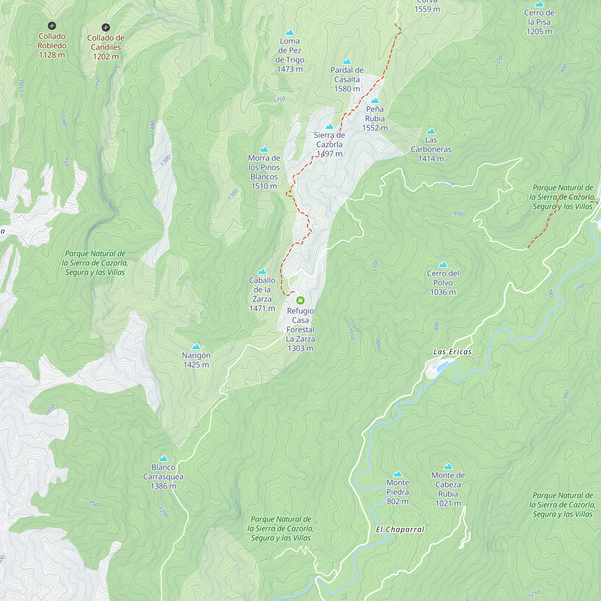 Refugio Casa Forestal La Zarza map