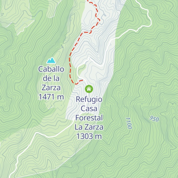 Map of Refugio Casa Forestal La Zarza