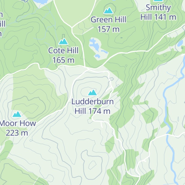 Map of Ludderburn Hill