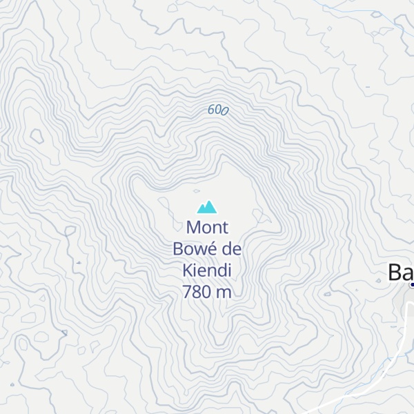 Map of Mont Bowé de Kiendi