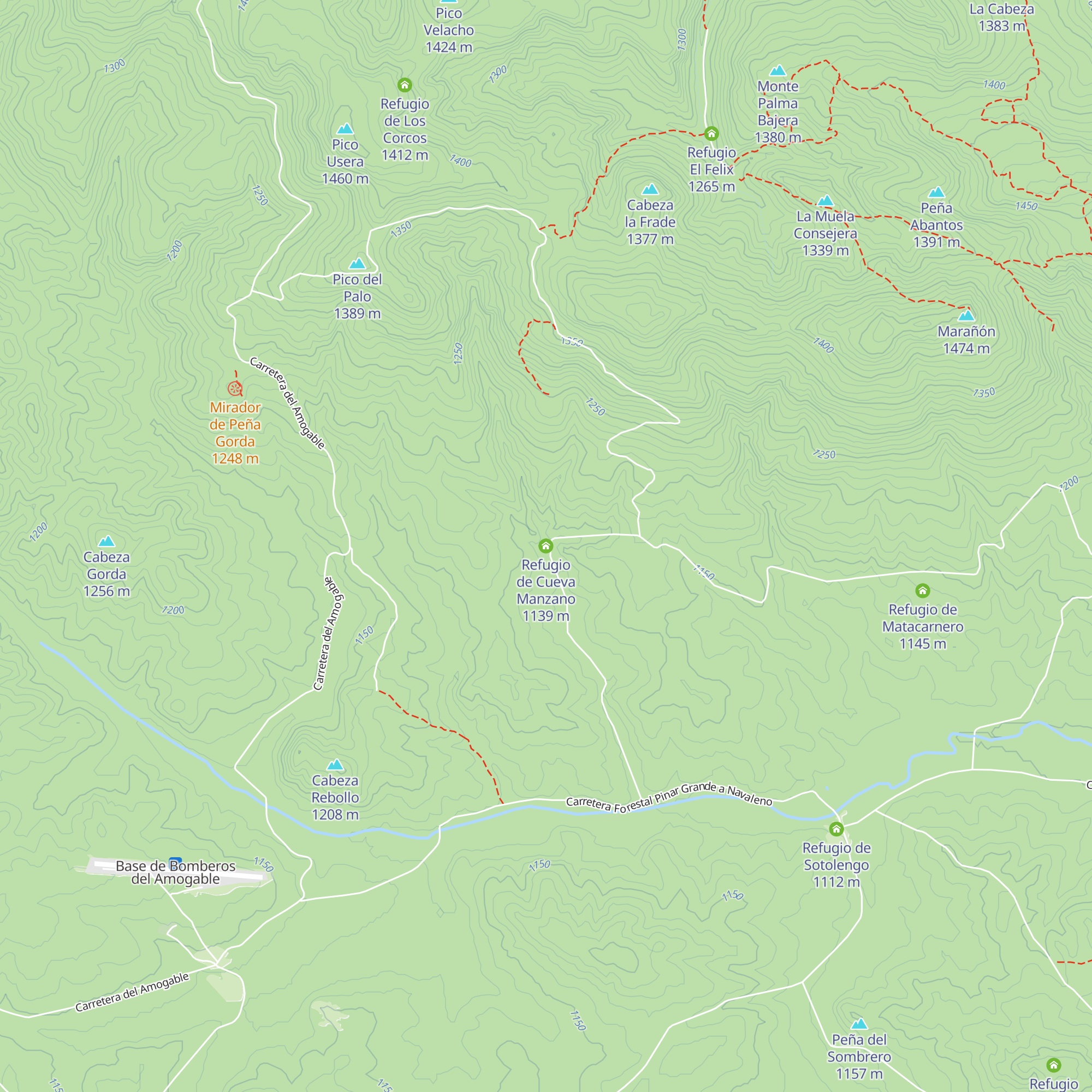 Refugio de Cueva Manzano map