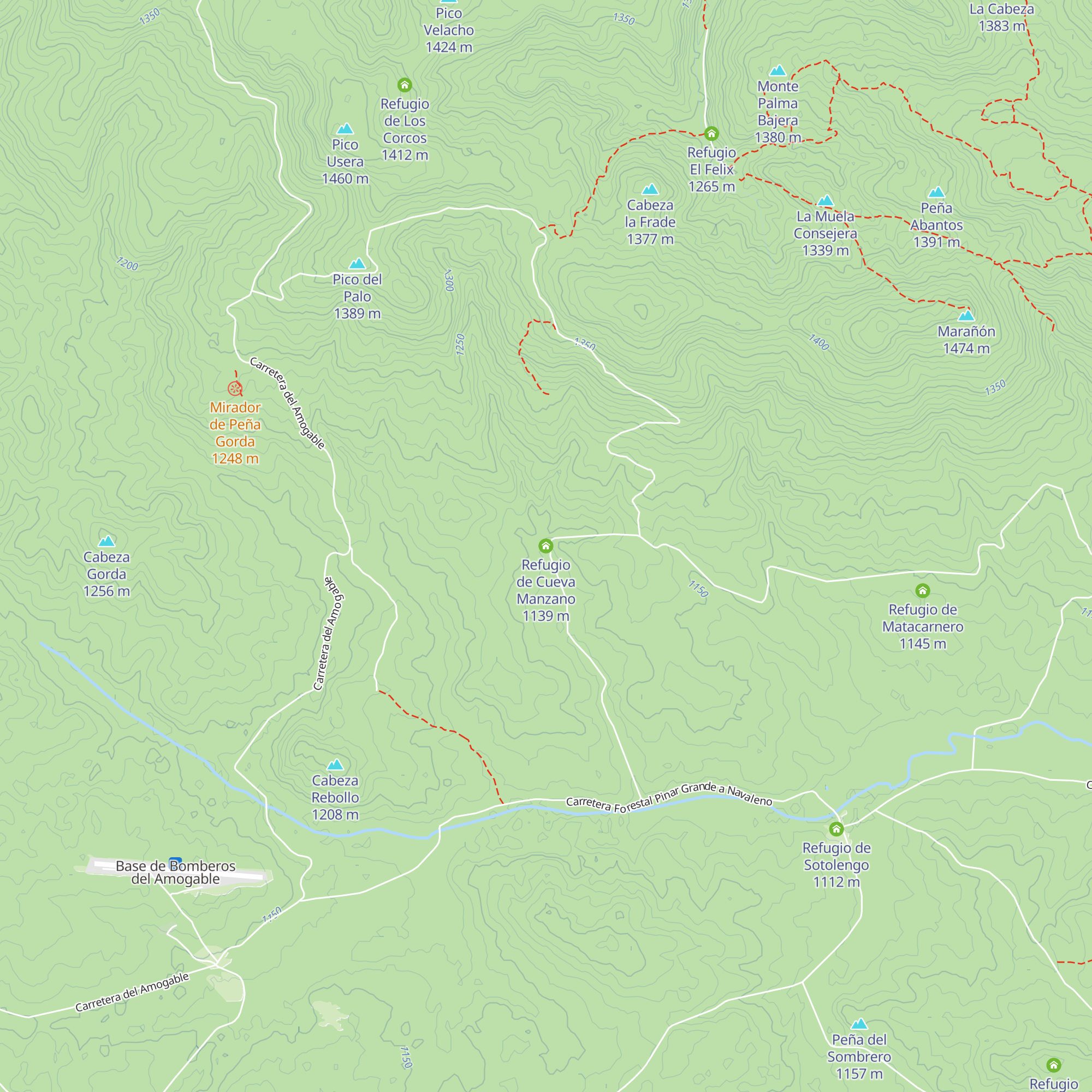 Refugio de Cueva Manzano map