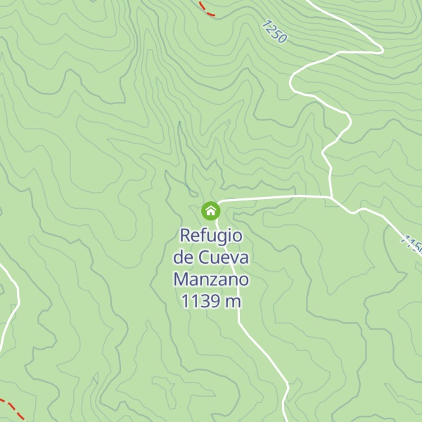 Map of Refugio de Cueva Manzano