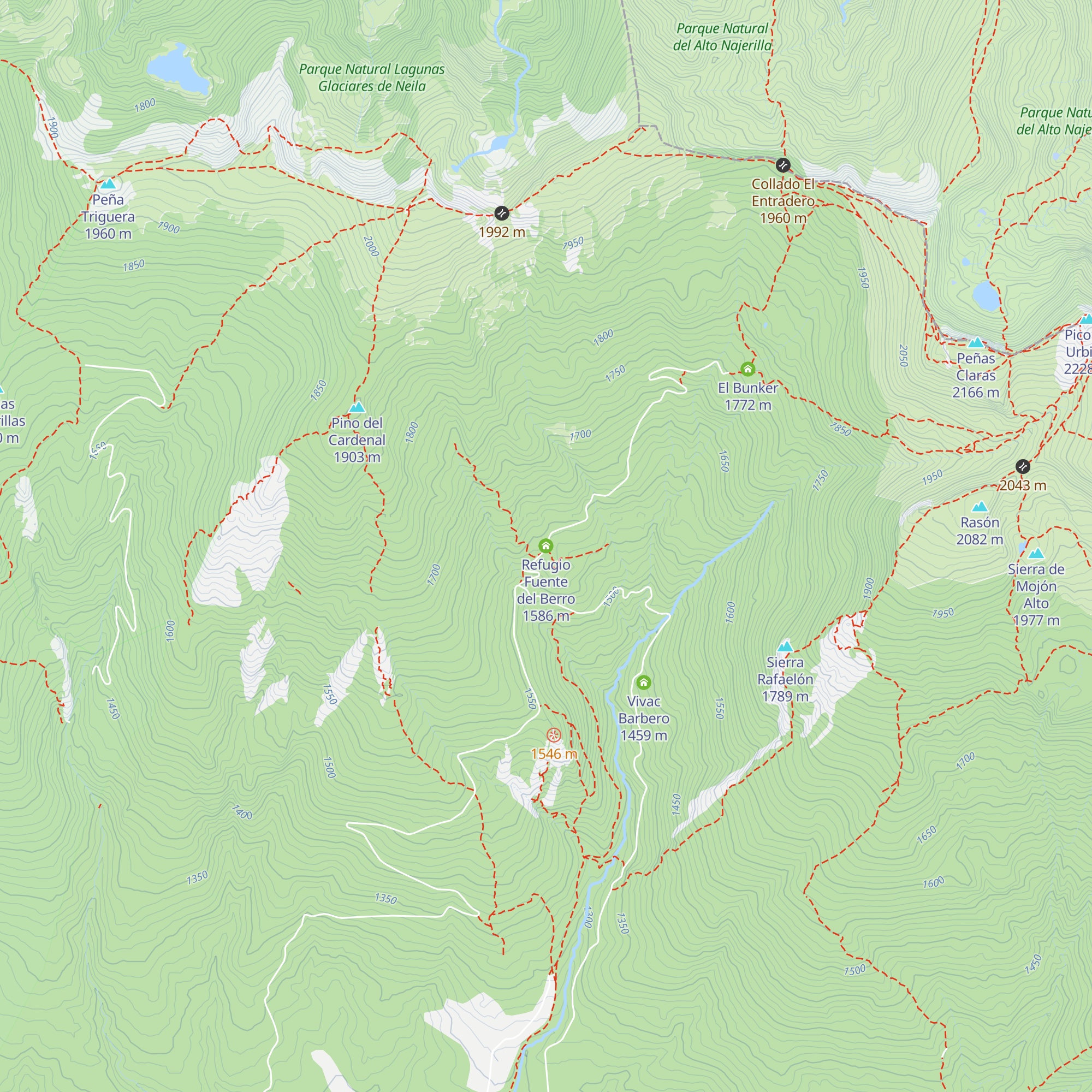 Refugio Fuente del Berro map