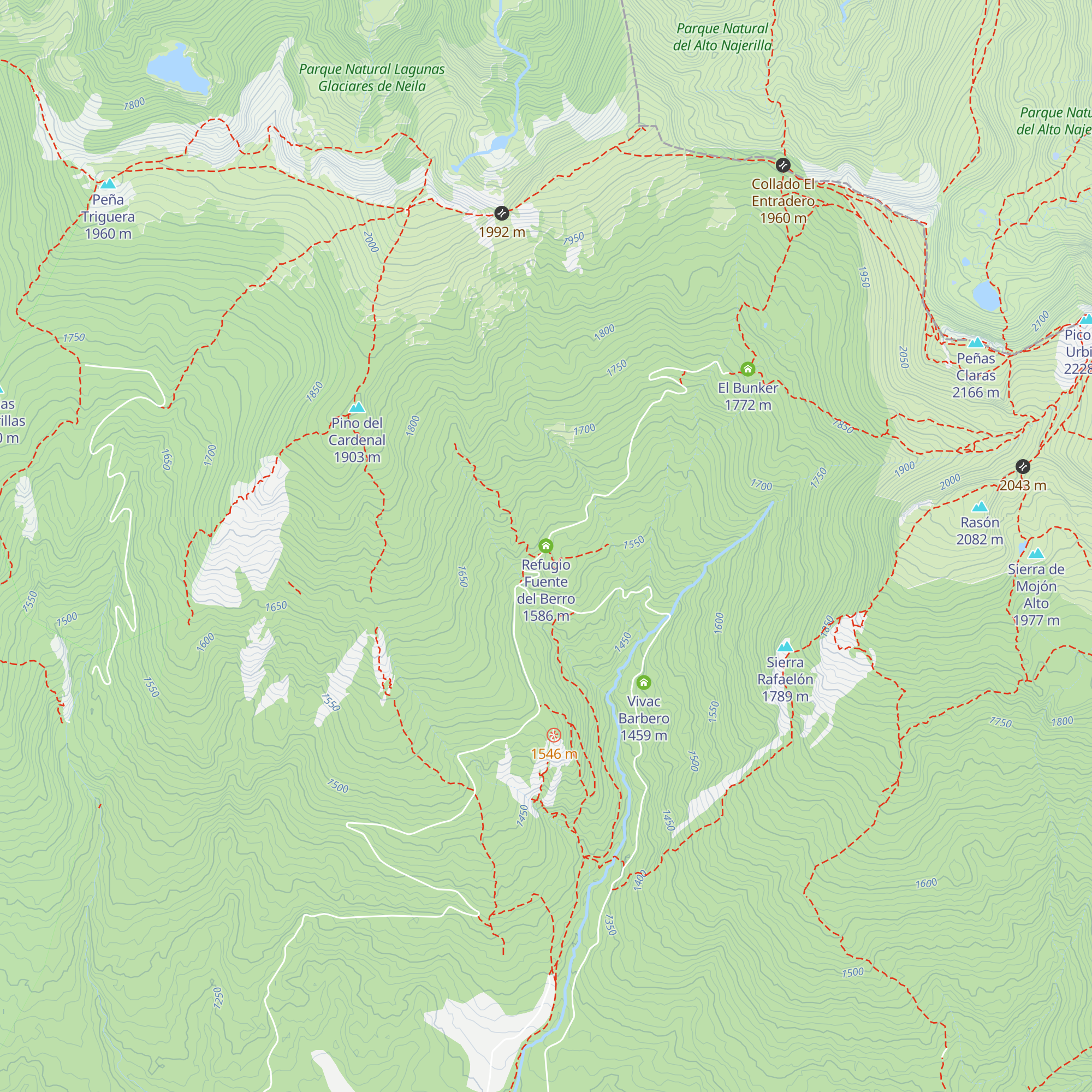 Refugio Fuente del Berro map