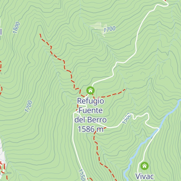 Map of Refugio Fuente del Berro