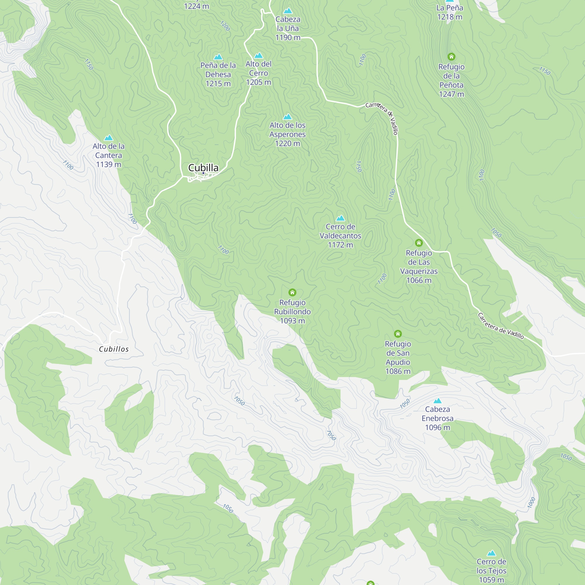 Refugio Rubillondo map