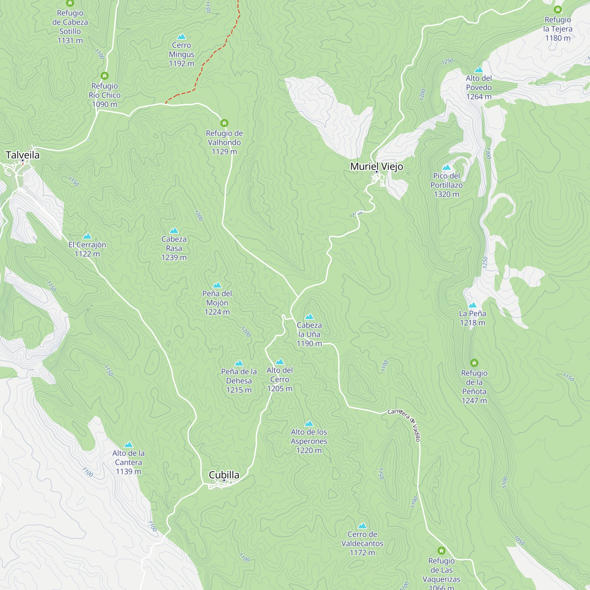Refugio Pinos Altos map