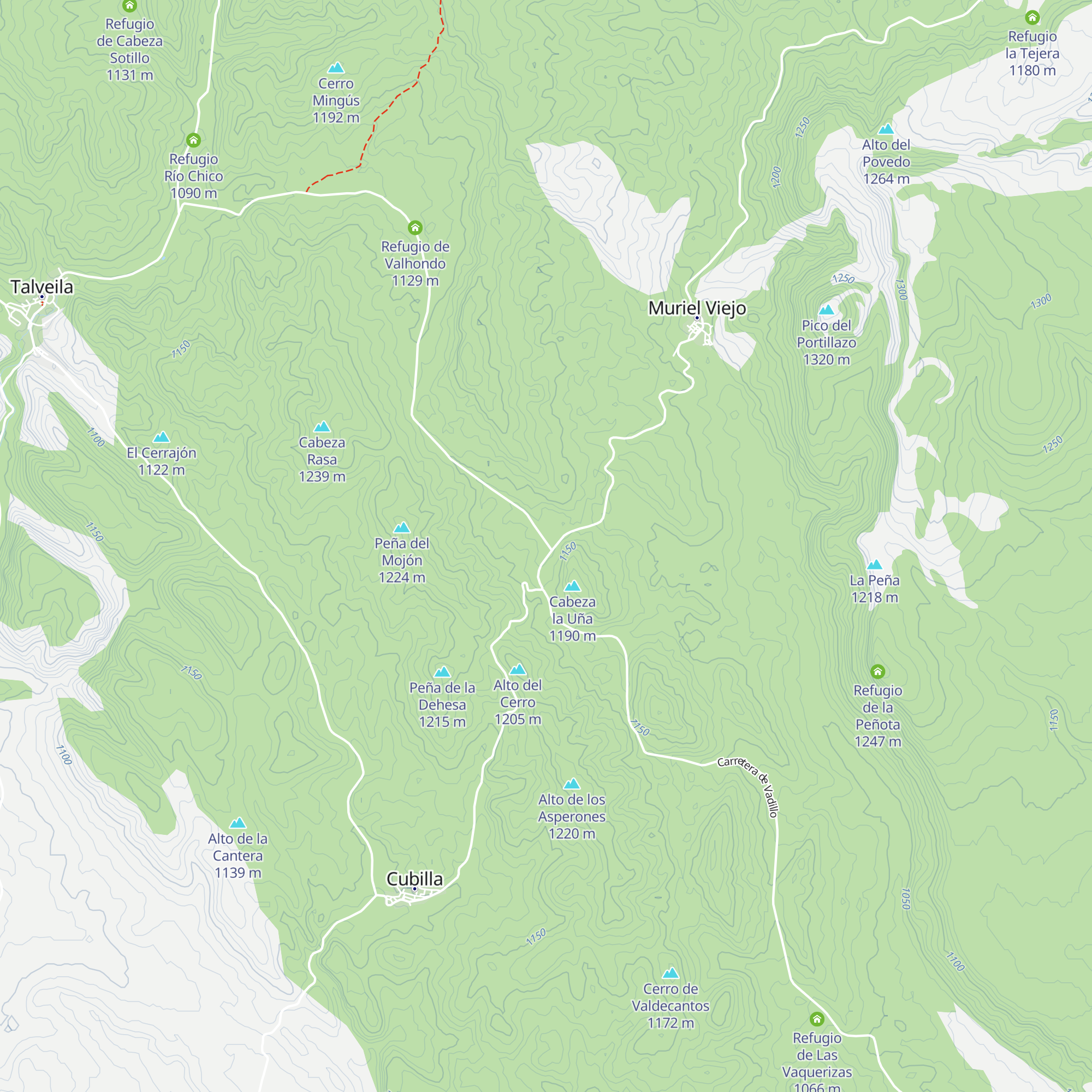 Refugio Pinos Altos map