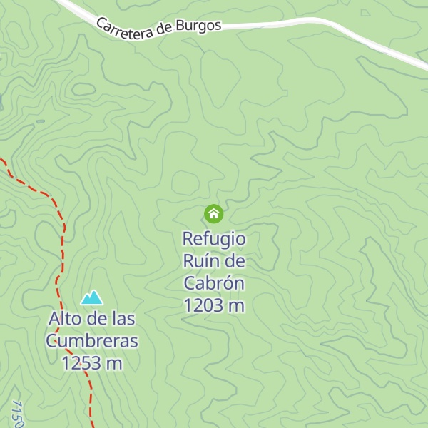Map of Refugio Ruín de Cabrón