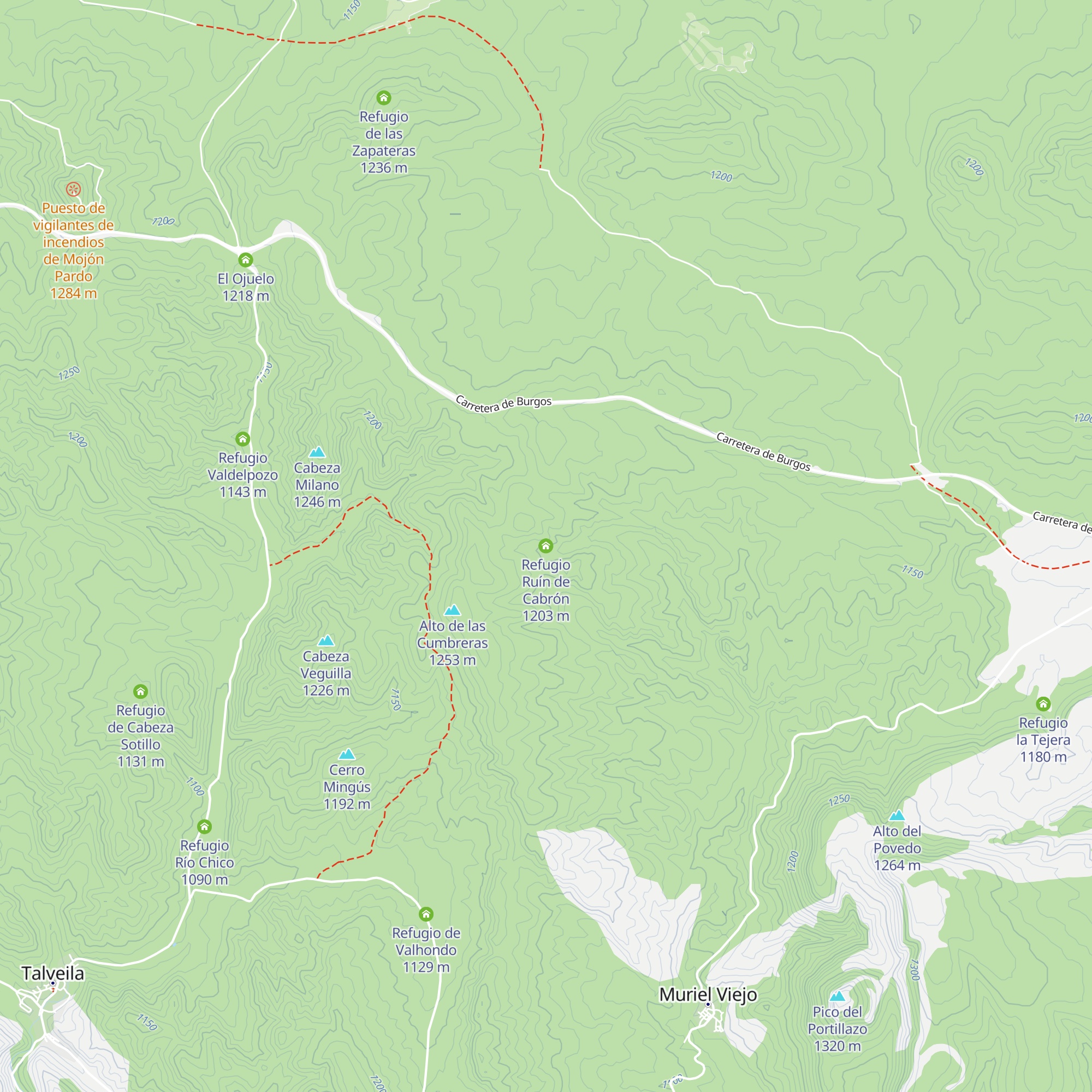 Refugio Ruín de Cabrón map
