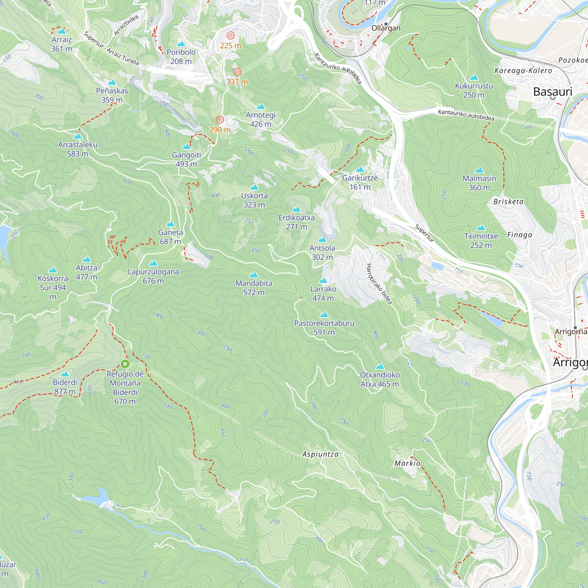 Refugio de Pastorekorta map