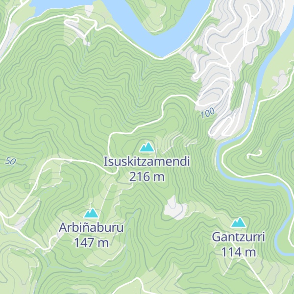 Map of Isuskitzamendi