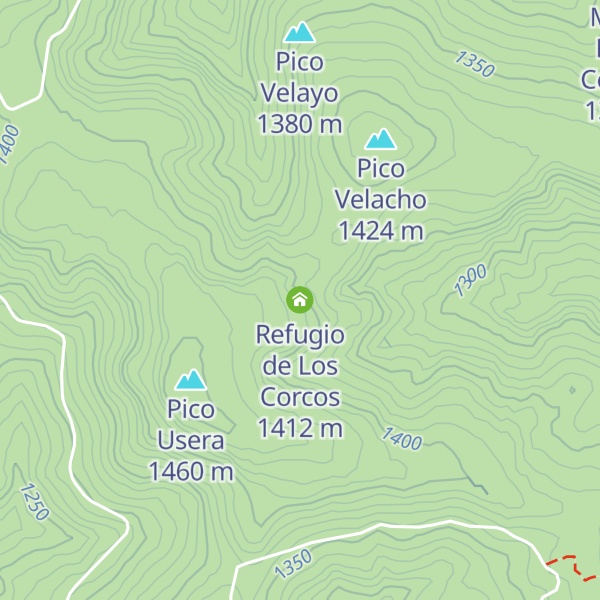 Map of Refugio de Los Corcos