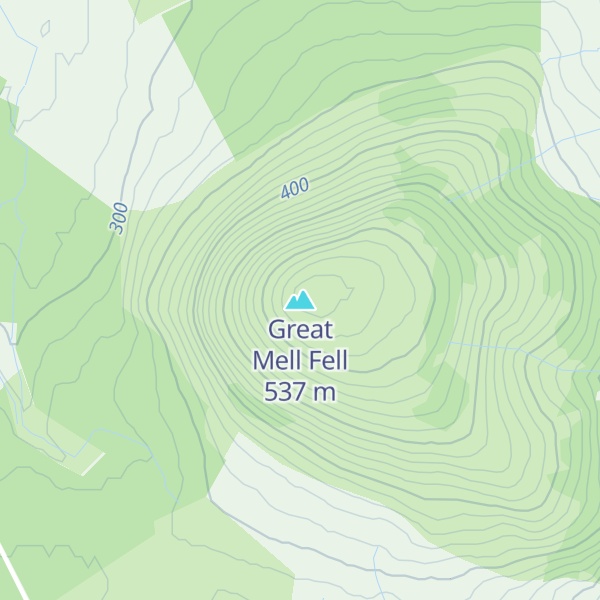 Map of Great Mell Fell
