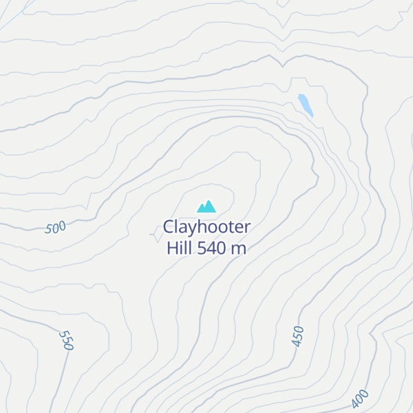 Map of Clayhooter Hill