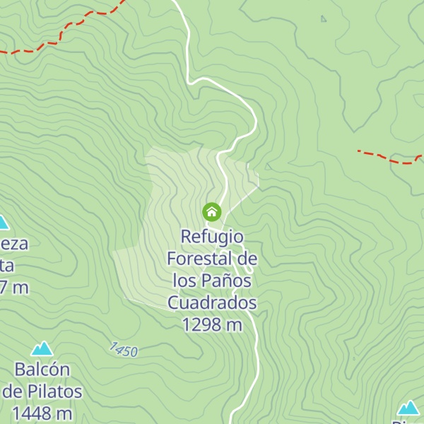 Map of Refugio Forestal de los Paños Cuadrados