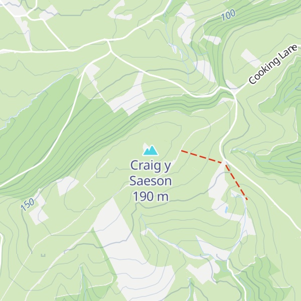 Map of Craig y Saeson