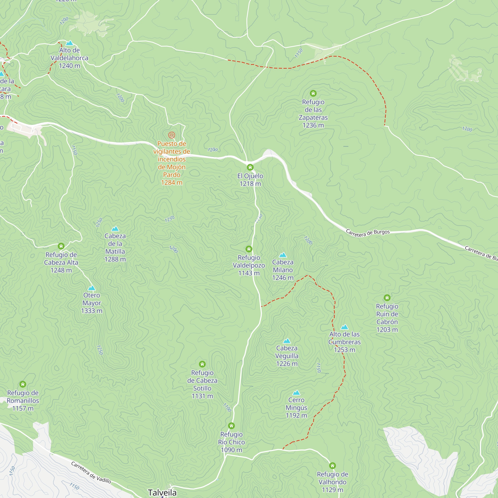 Refugio Valdelpozo map