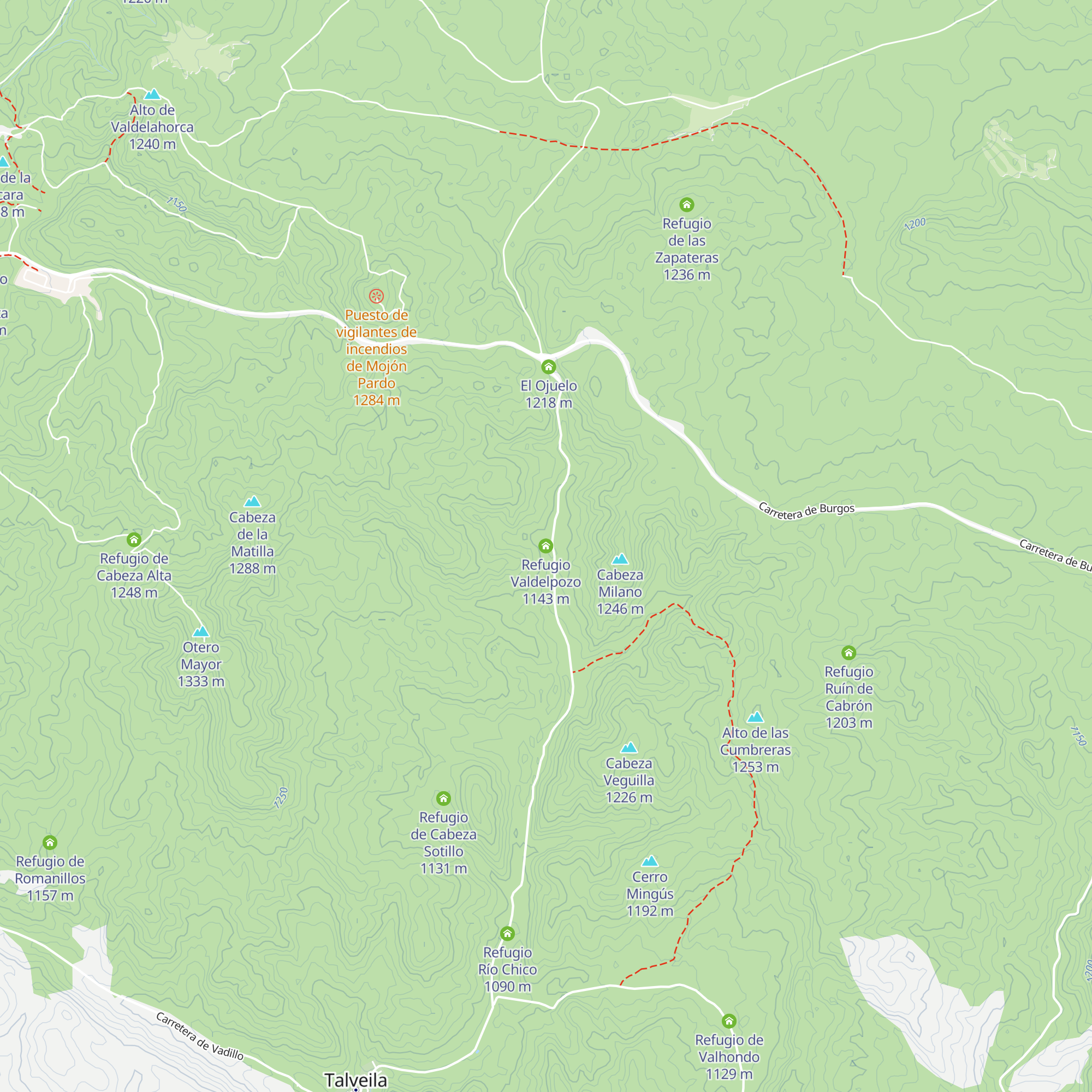 Refugio Valdelpozo map