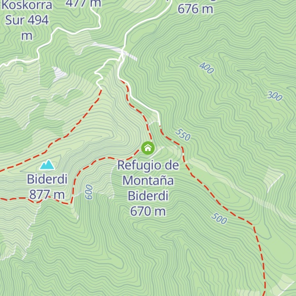 Map of Refugio de Montaña Biderdi