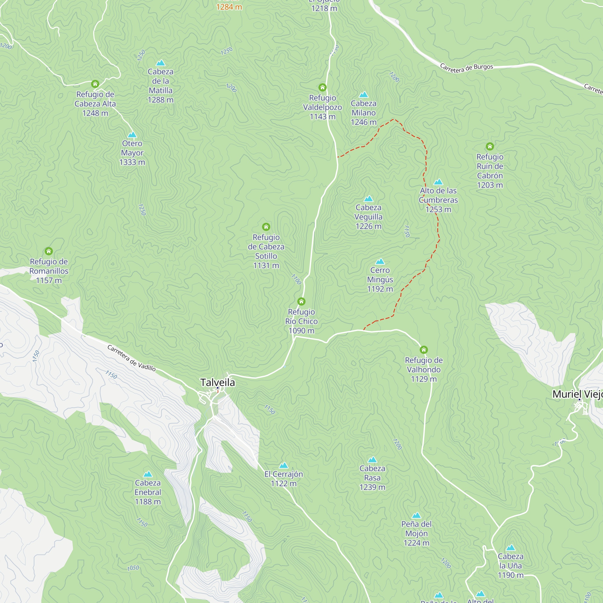 Refugio Río Chico map
