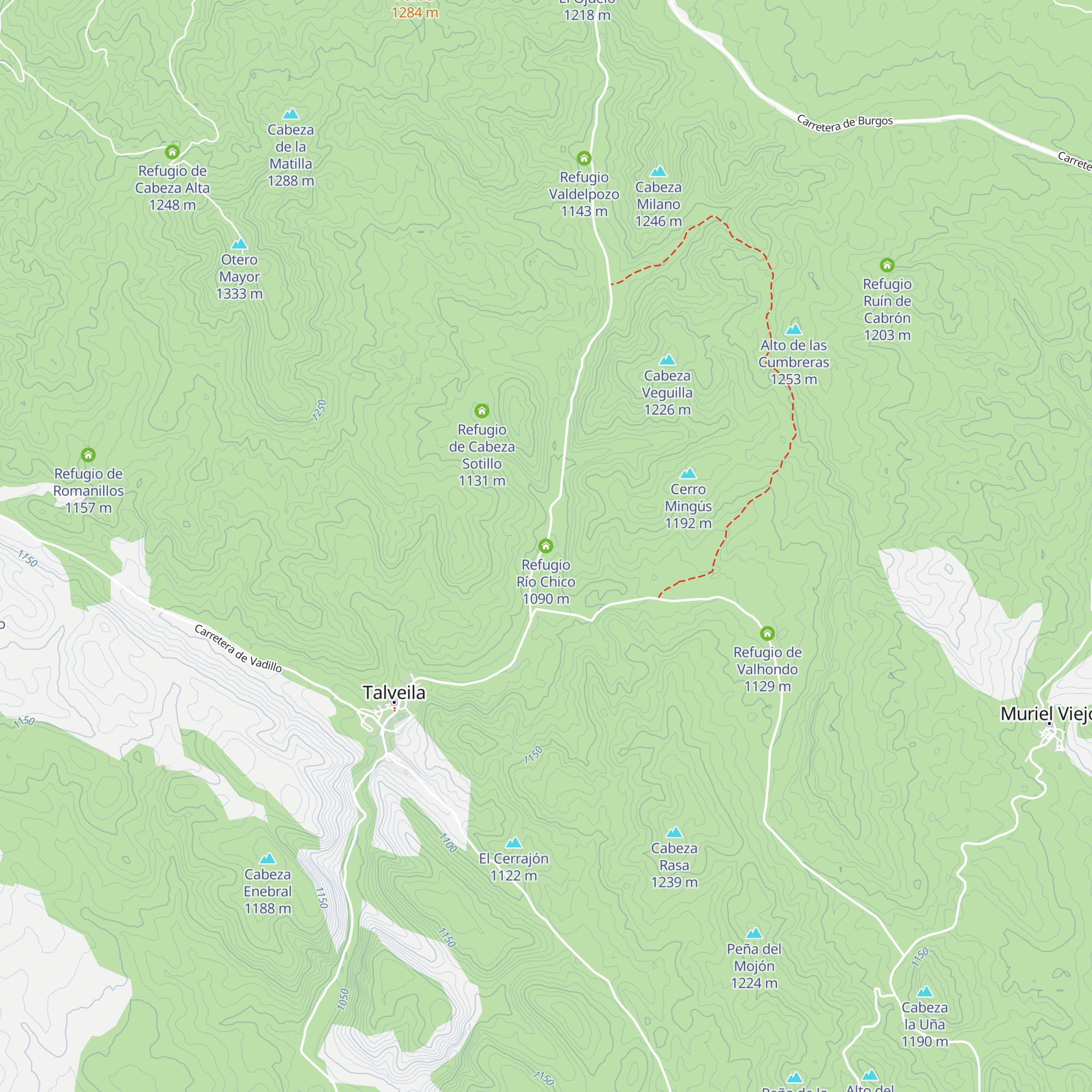 Refugio Río Chico map
