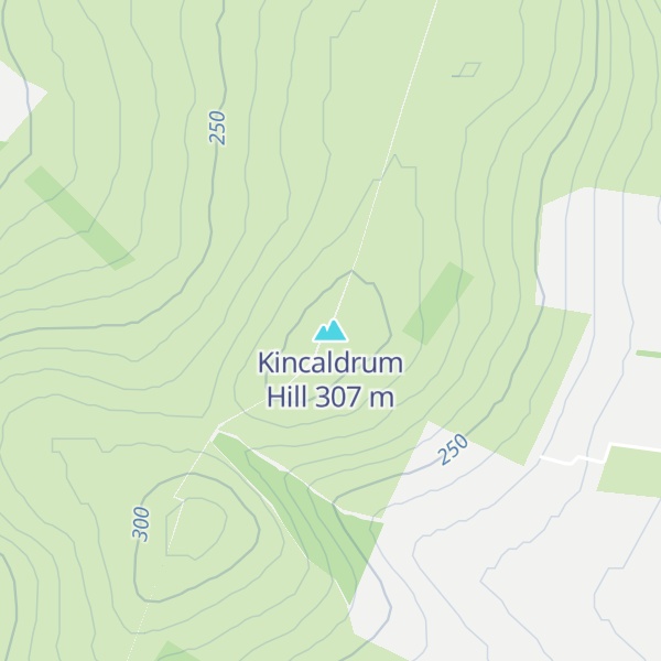 Map of Kincaldrum Hill