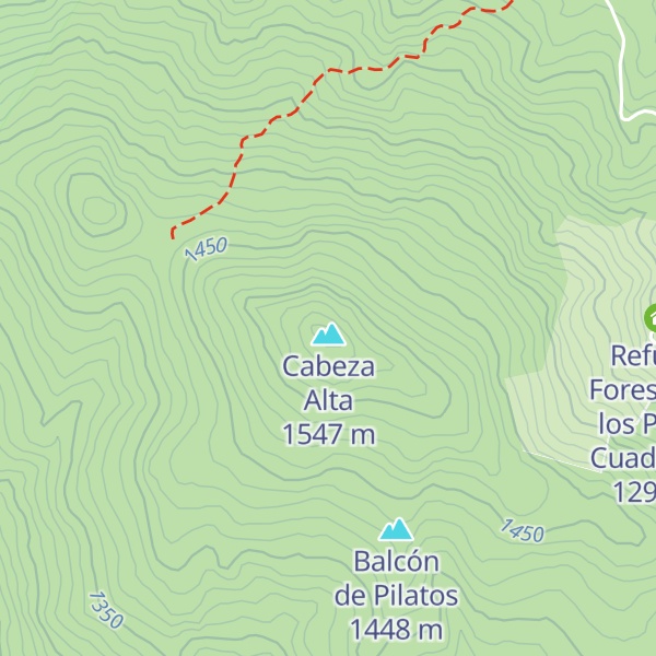 Map of Refugio de Cabeza Alta