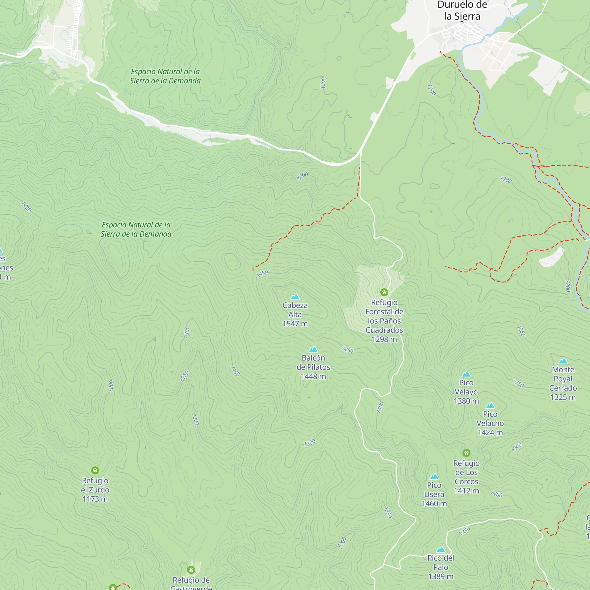 Refugio de Cabeza Alta map