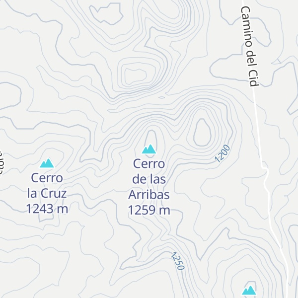 Map of Cerro de las Arribas