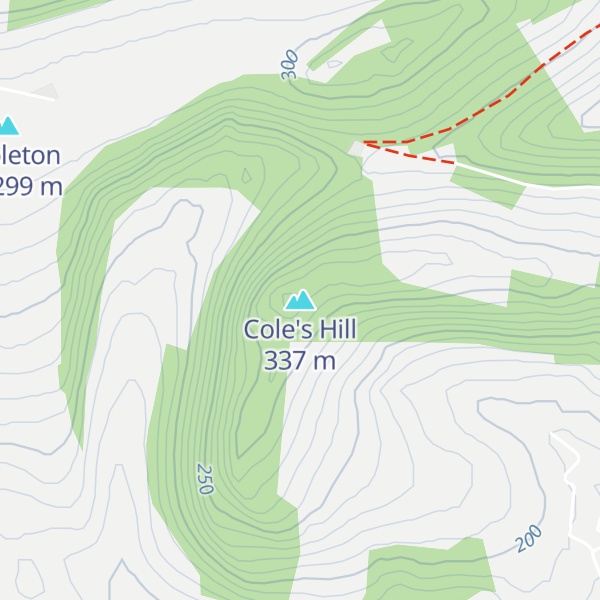 Map of Cole's Hill