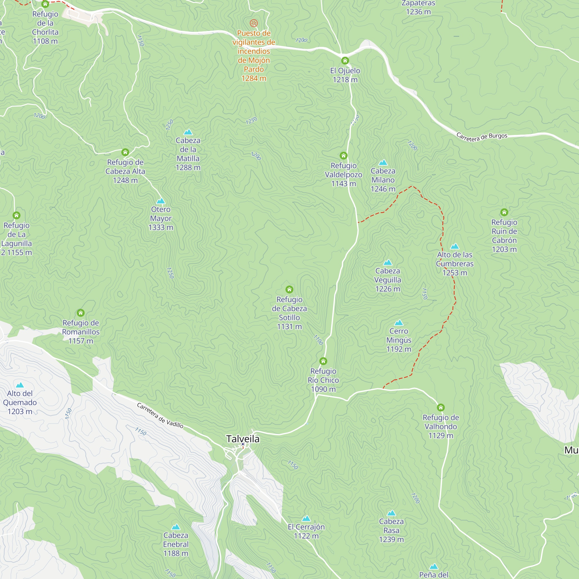 Refugio de Cabeza Sotillo map