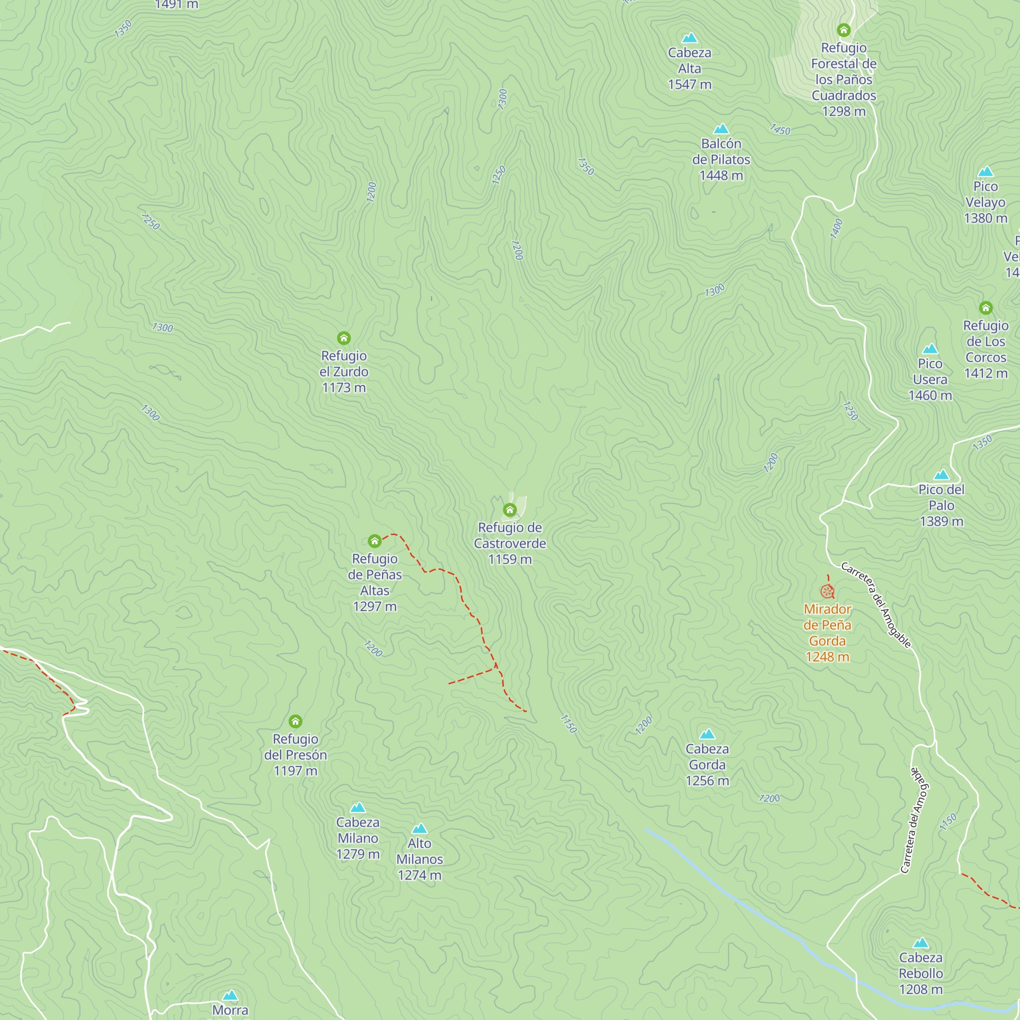 Refugio de Castroverde map