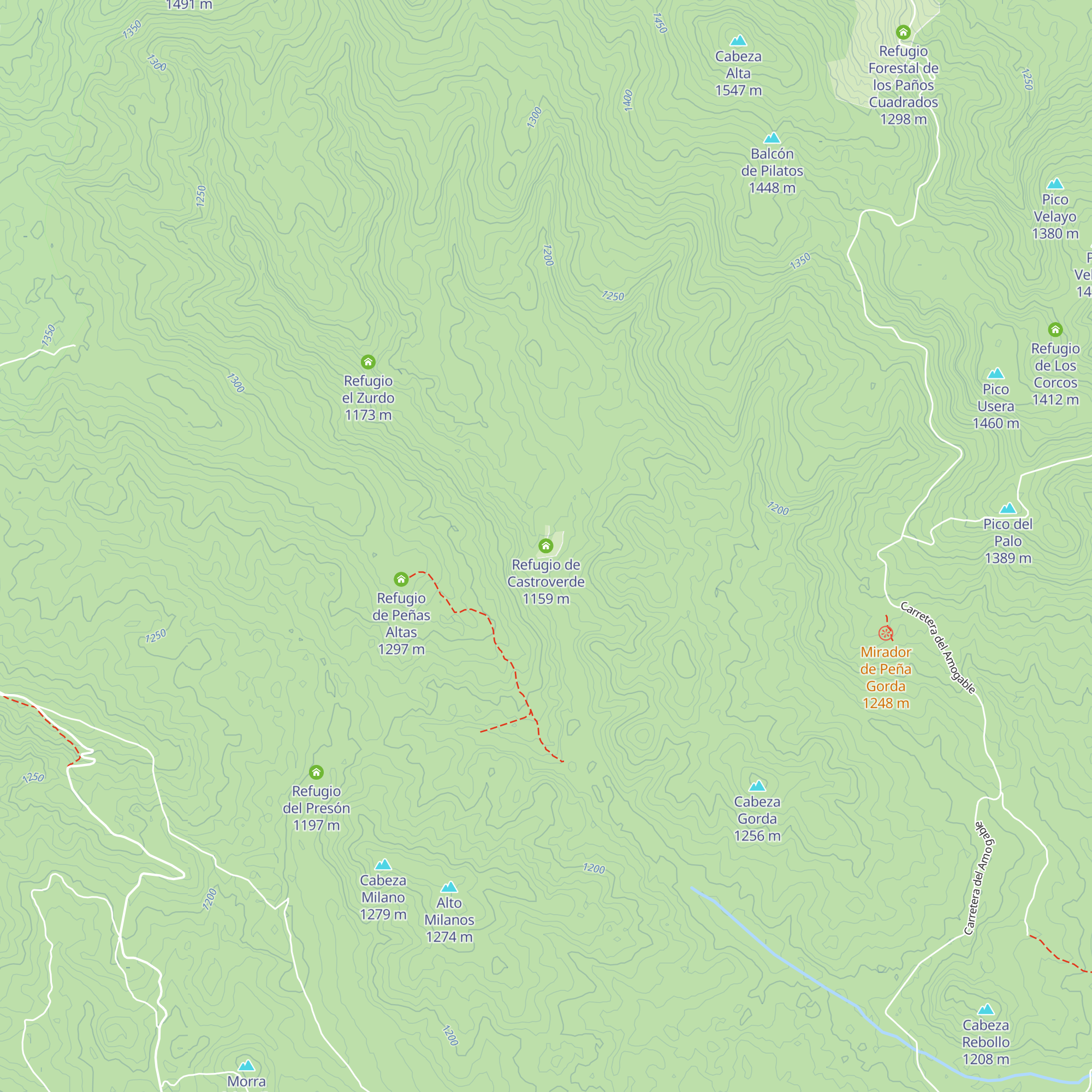 Refugio de Castroverde map