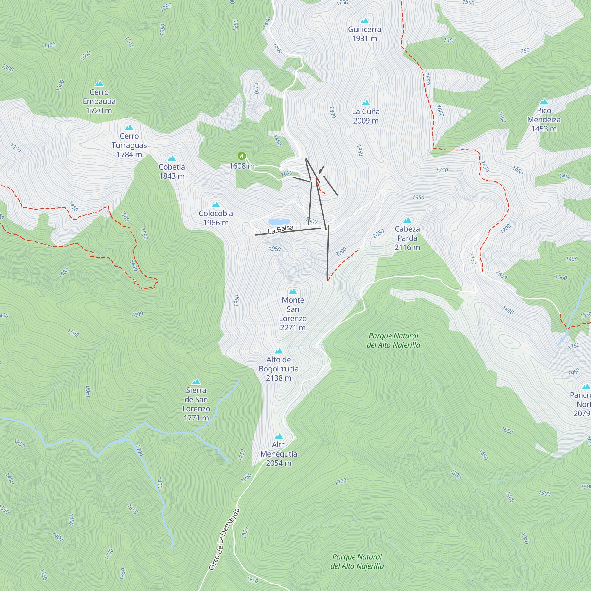 Refugio de montaña San Lorenzo map