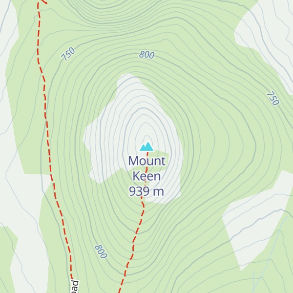 Map of Mount Keen